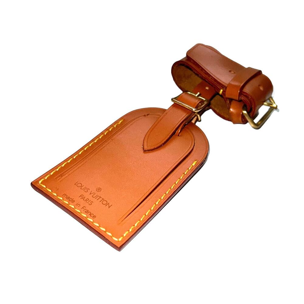 Louis Vuitton Cognac Name Tag w/ Strap Poignet 1 Set France